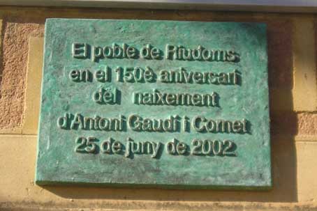 Placa de 2002 al Mas de la Calderera